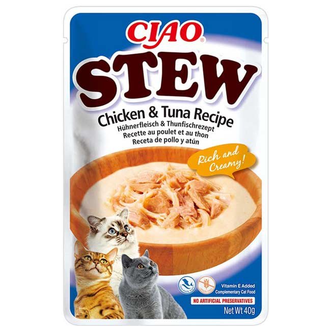 Ciao Stew alimento húmido estufado (40g) - Frango com Atum